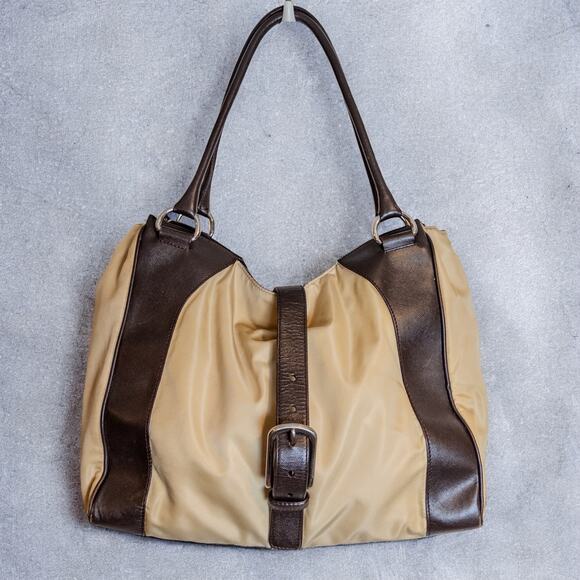 Prada Tessuto Y2K Crux Lino+Moro BR0857 Semitracolla Nylon Leather Shoulder Bag - Picture 1 of 16